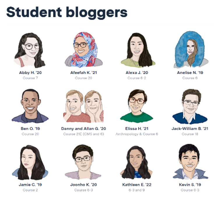 student bloggers MIT college blog