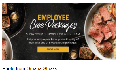 Omaha Steaks employee care packages