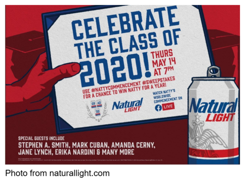 Natural Light Beer natty's worldwide commencement