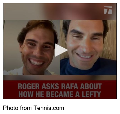 tennis.com Rafael Nadal on Zoom with Roger Federer