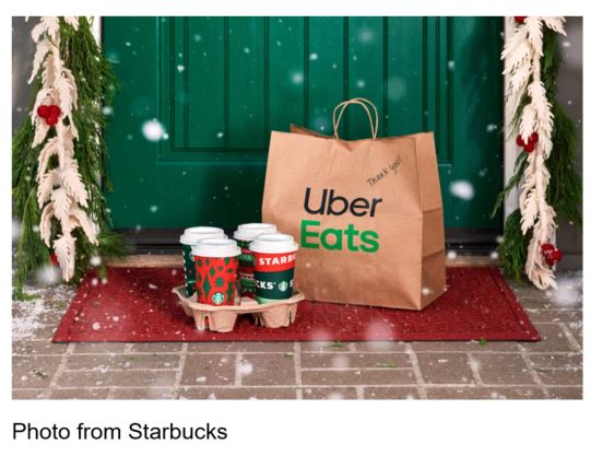 Starbucks uber eats